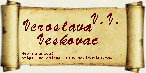 Veroslava Veškovac vizit kartica